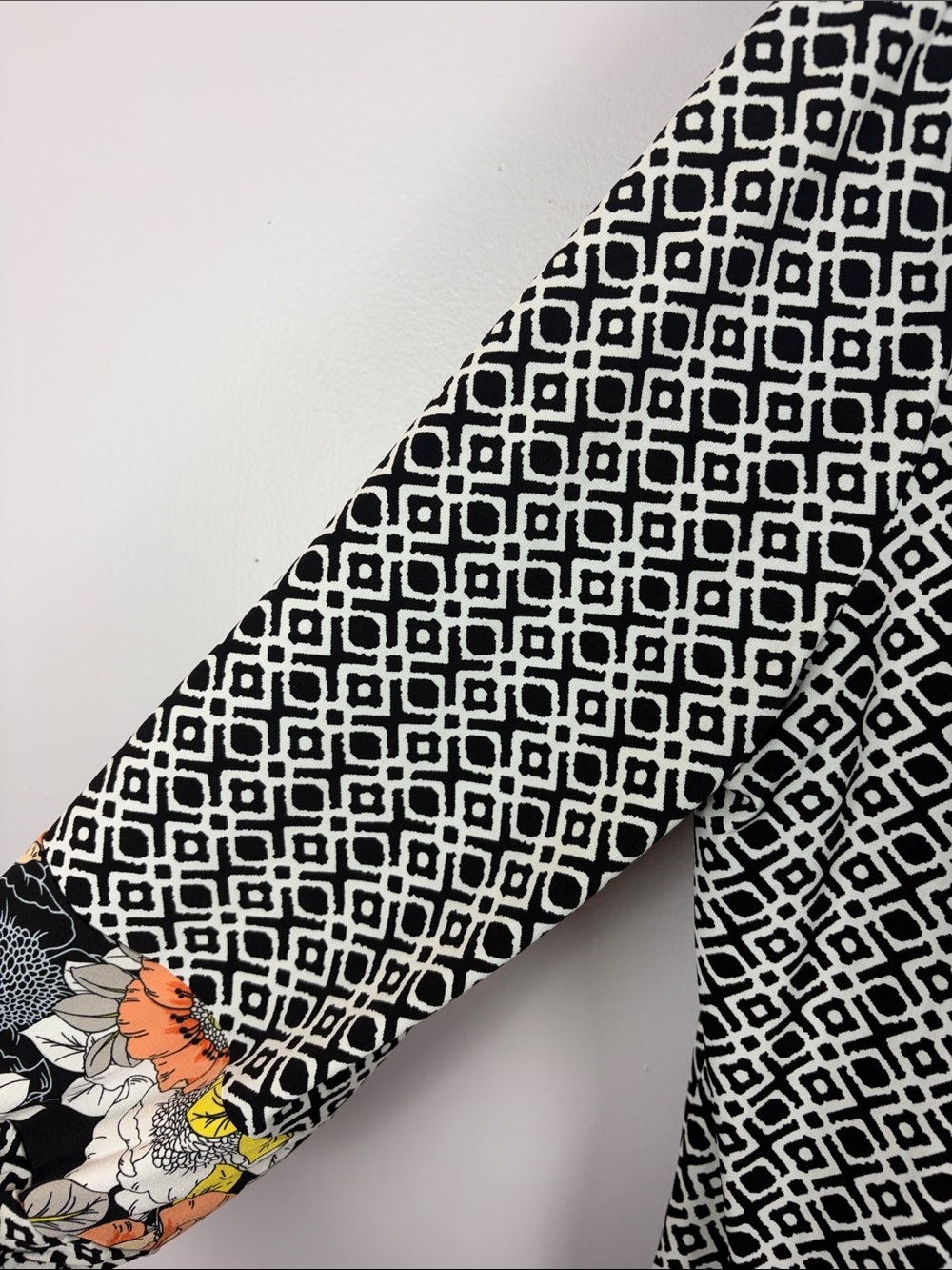 Ruby Rd. Mixed Print Blouse Floral Geometric Top Size Large - Picture 7 of 11